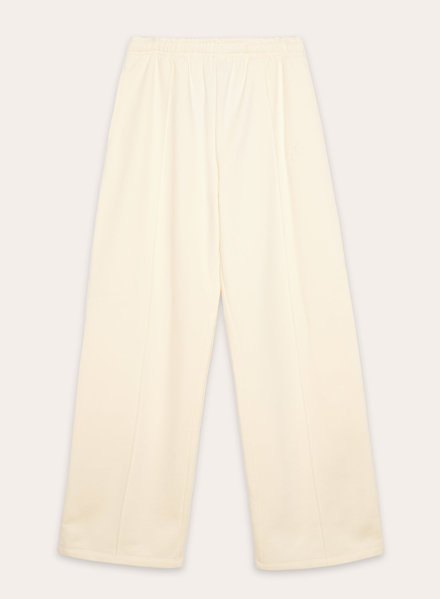 Ecru 4th Wide Leg Branded Heavyweight Joggers